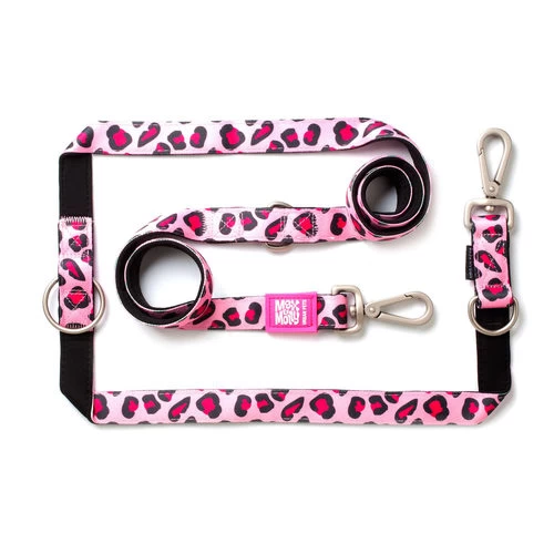 Max & Molly Multi-Function Hundeleine - Leopard Pink 1 Max & Molly Multi-Function Hundeleine - Leopard Pink